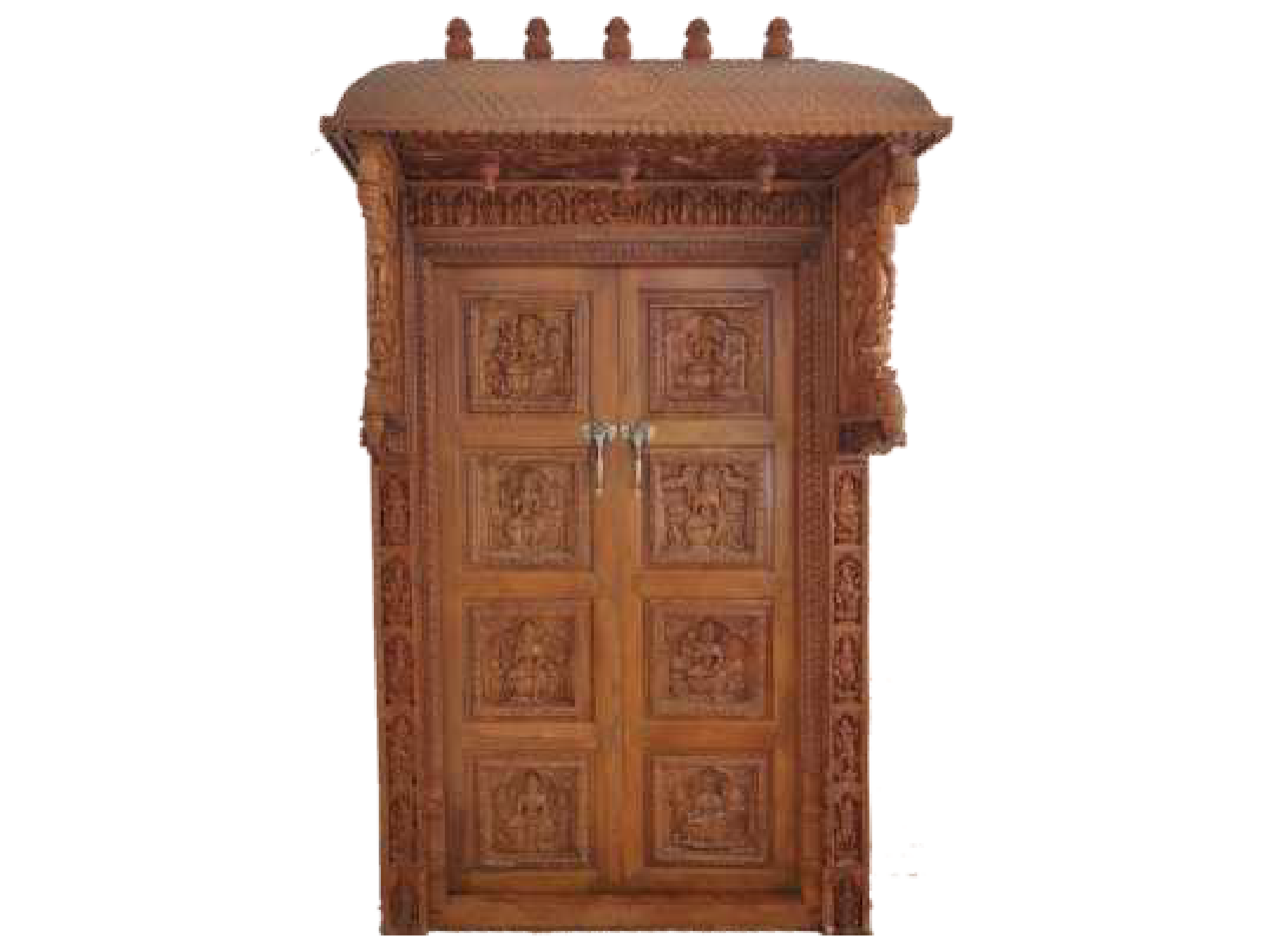 Teak wood temple doors